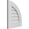Ekena Millwork Quarter Round Top Right Surface Mount PVC Gable Vent w/ 3-1/2"W x 1"P Standard Frame, 16"W x 20"H GVPQR16X2001SN - alternate 3